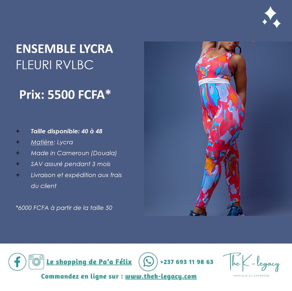 Ensemble Lycra Fleuri RVLBL