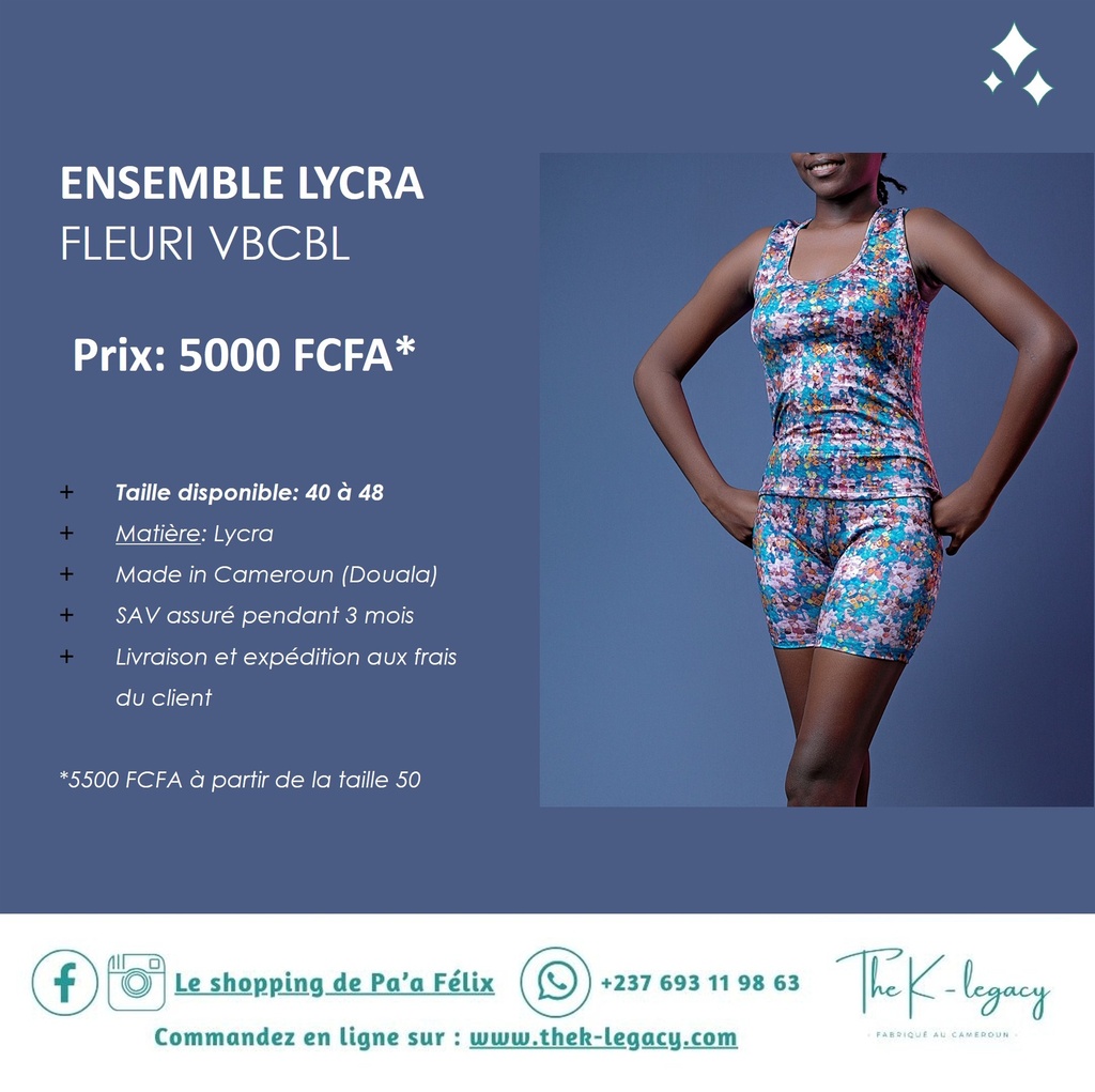 Ensemble Lycra Fleuri VBCBC