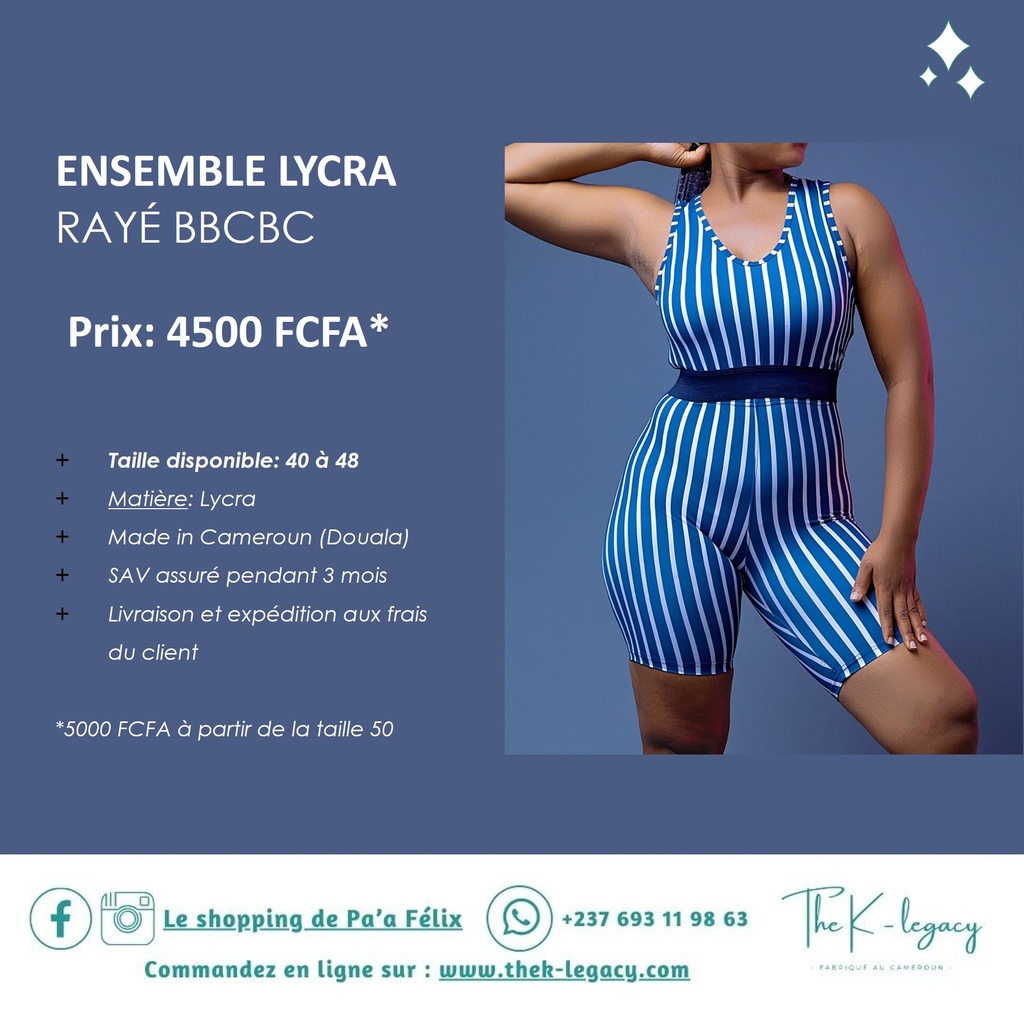 Ensemble Lycra Rayé BBCBC