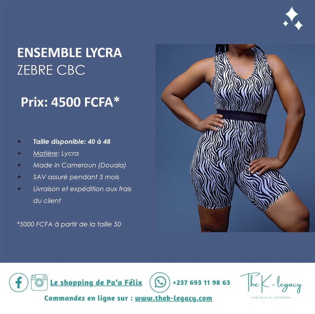 Ensemble Lycra Zèbre CBC