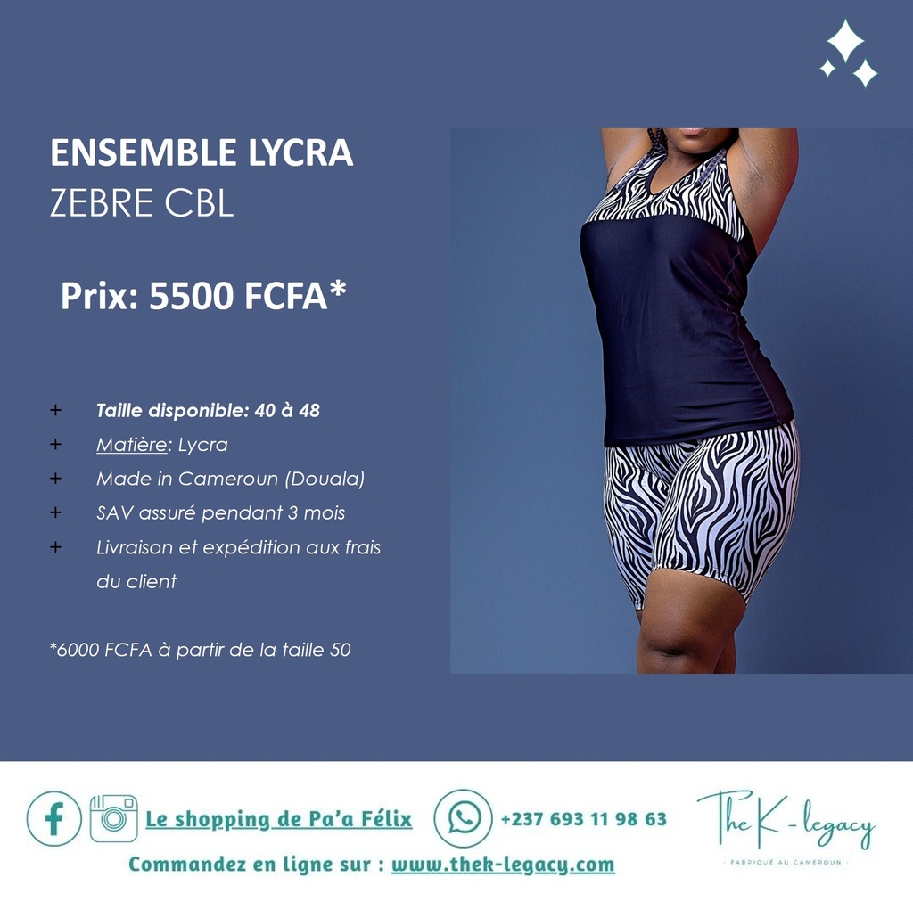 Ensemble Lycra Zèbre CBL