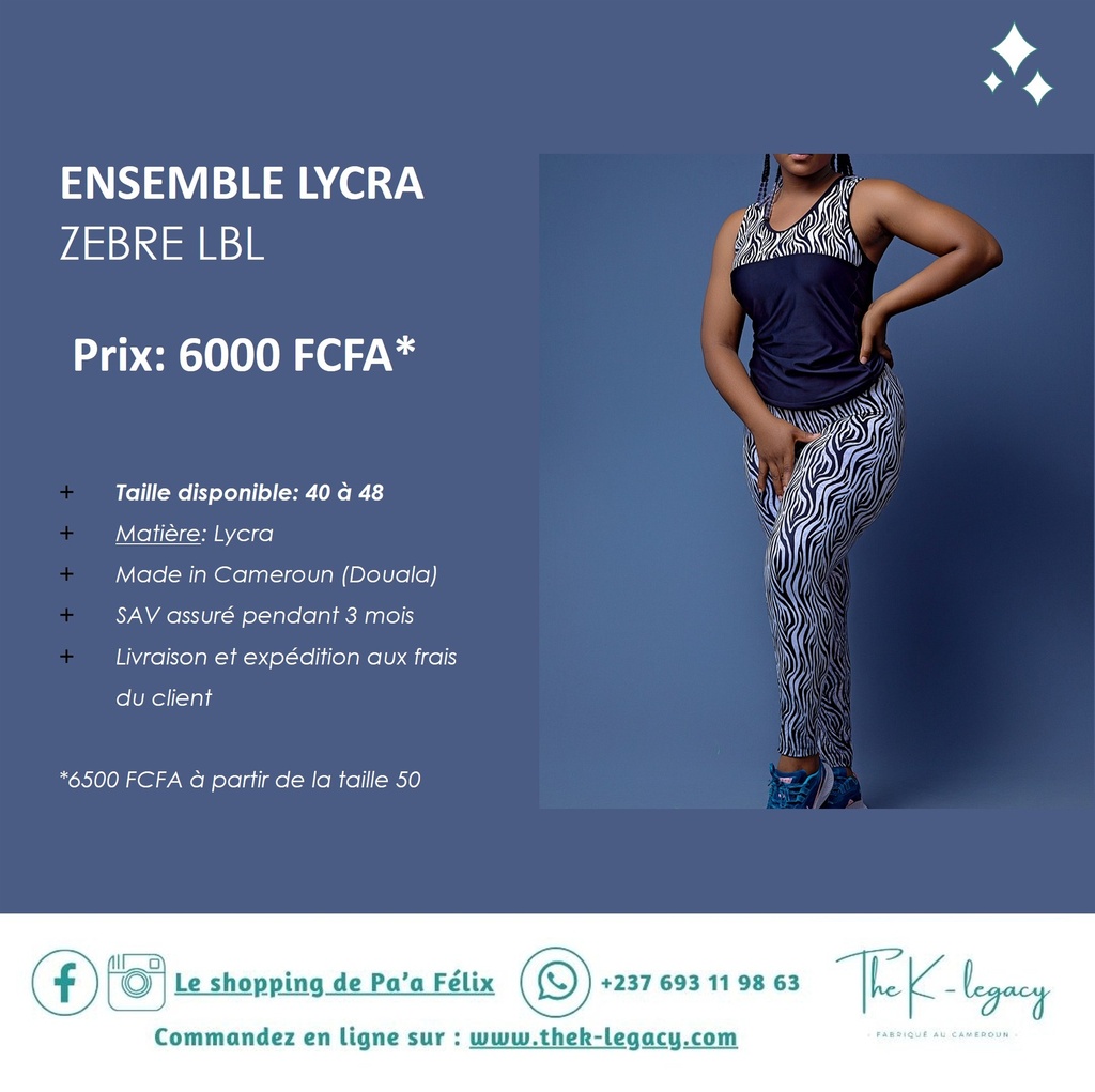Ensemble Lycra Zèbre LBL