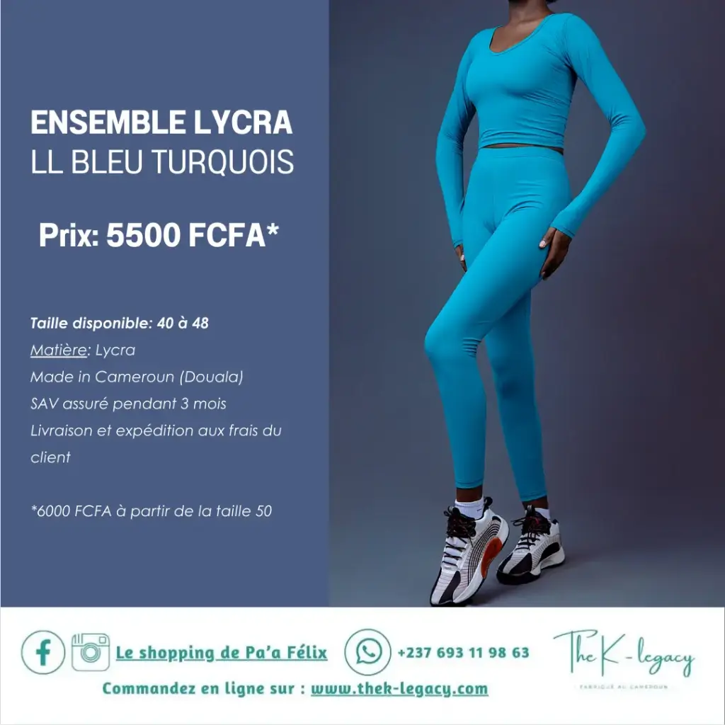 Ensemble Lycra LL Bleu Turquois