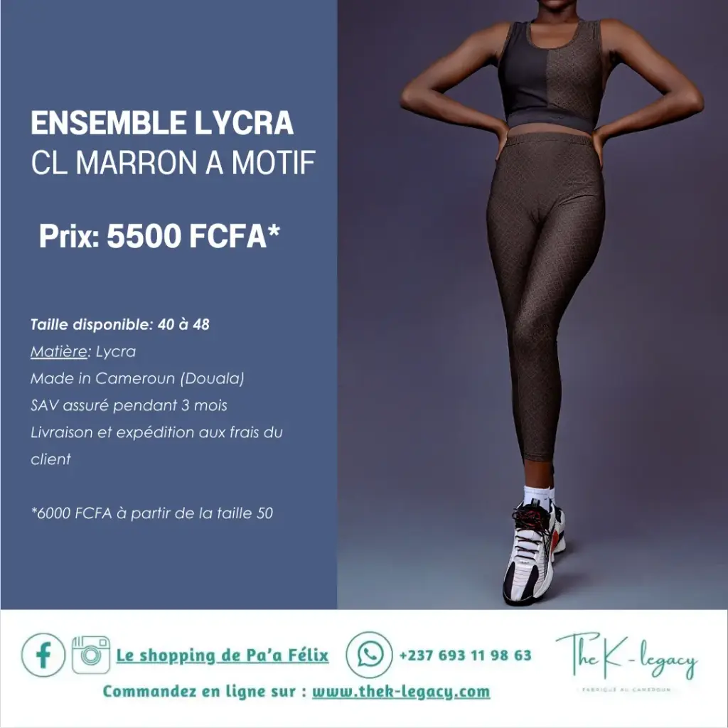 Ensemble Lycra CL Marron Motif