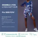 Ensemble Lycra LC Bleu Nuit Fleuri