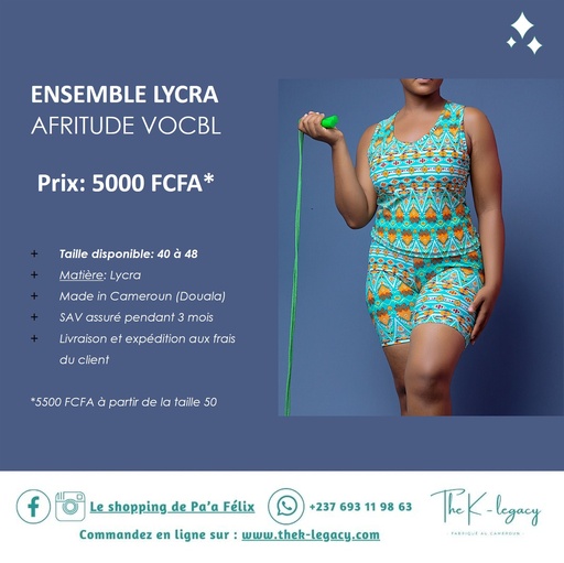 Ensemble Lycra Afritude VOCBL