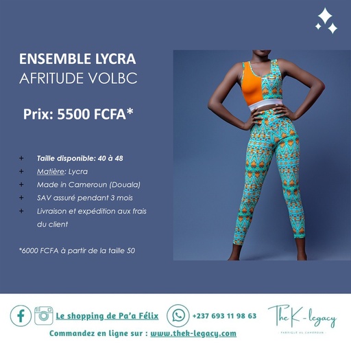 Ensemble Lycra Afritude VOLBC