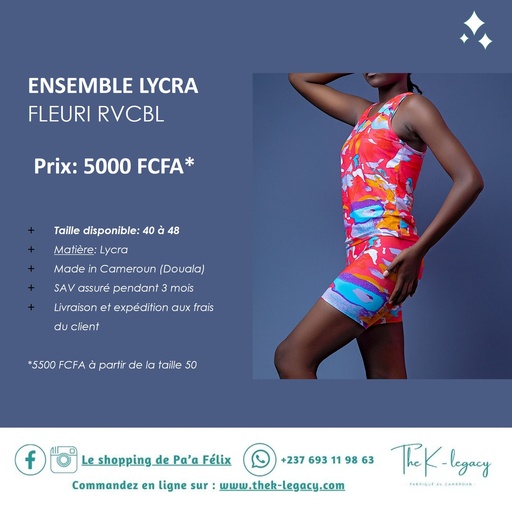 Ensemble Lycra Fleuri RVCBL