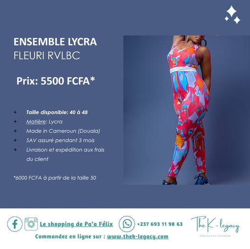 Ensemble Lycra Fleuri RVLBL