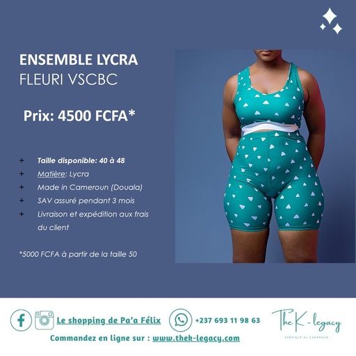Ensemble Lycra Fleuri VSCBC