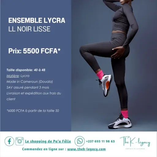 Ensemble Lycra LLN Noir Lisse