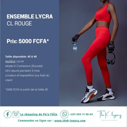 Ensemble Lycra CL Rouge