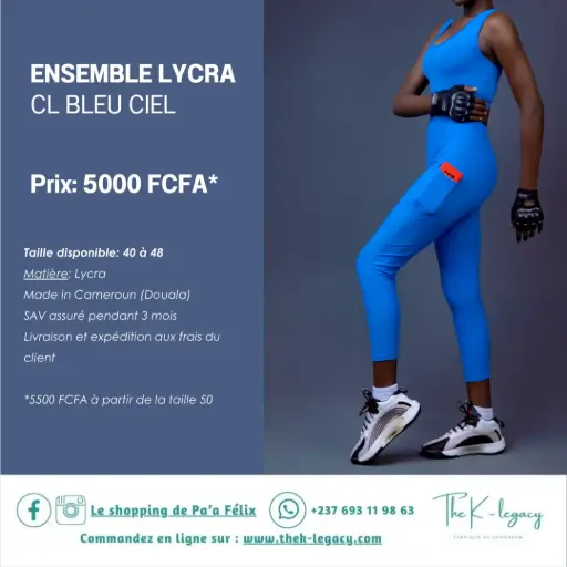 Ensemble Lycra CL Bleu Ciel