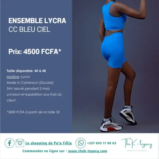 Ensemble Lycra CC Bleu Ciel