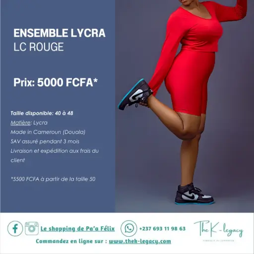 Ensemble Lycra LC Rouge