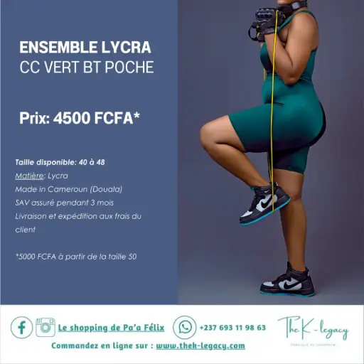 Ensemble Lycra CC Vert BT Poche